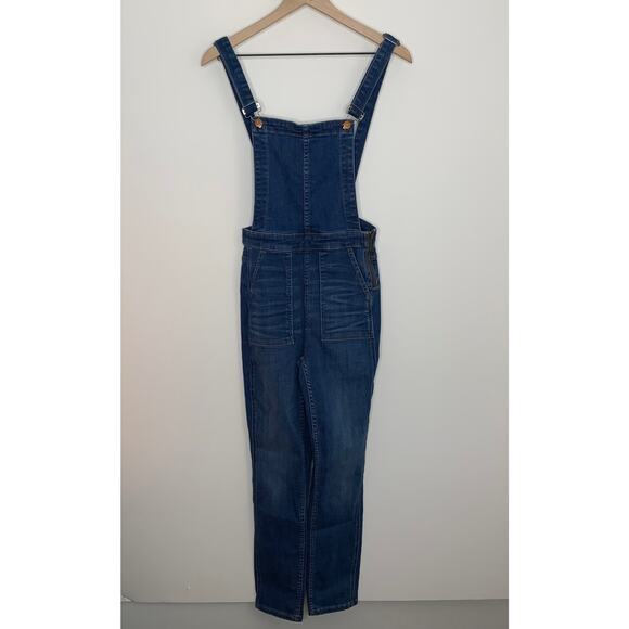 Madewell Skinny Bib Overalls in Santiago Wash Stretch Womens XS - Picture 2 of 14